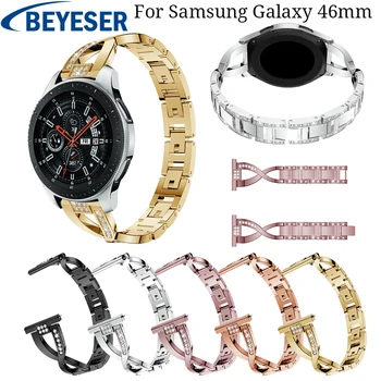 

Rhinestones metal Stainless Steel Watch Band for Samsung Gear S3 Frontier Strap for Samsung Galaxy Watch 46mm classic watchband