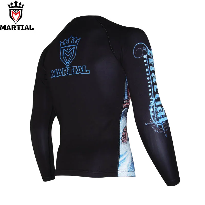 Боевые искусства: Исследование печатных ММА rashguards BJJ Джерси боксерская версия