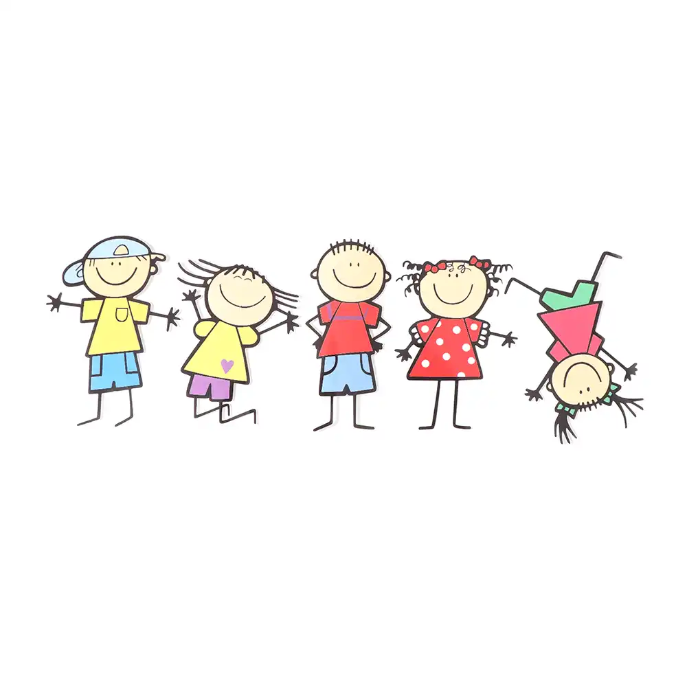 1 Pcs Cartoon Children Boy Girl Car Sticker Window Body