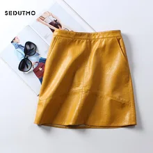 Sedutmo кожаные юбки Для женщин высокое Wiat юбка-карандаш мини весенние черные Винтаж Повседневное сексуальная юбка офисная ED137
