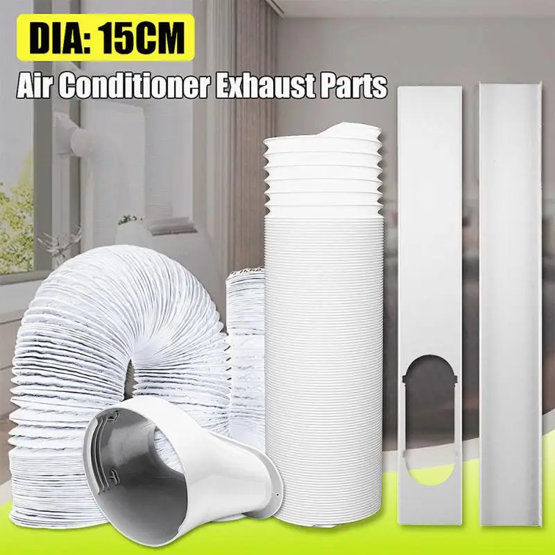 

Air Conditioner Part replace Accessories Exhaust Duct Interface Hose 1.5CM Connector OR Repair Exhaust Hose With/without Ring