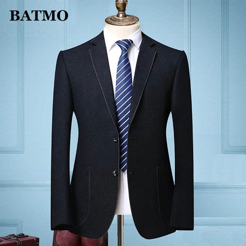 Batmo 2019 Новое поступление высокое качество однобортный повседневный мужской блейзер, модная куртка для мужчин, большие размеры 886