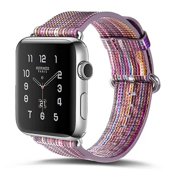 

FOHUAS National style Painted Leather Watch Band Strap for Apple Watch colorful pattern Wrist Watch Bracelet for iwatch 42 38mm