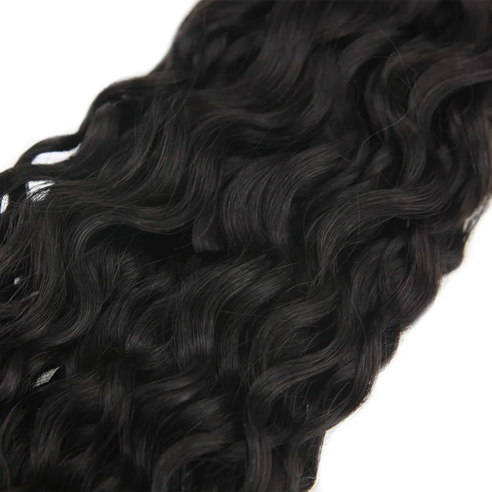 Full Shine 50 Gram Natural Wave Tape in Hair Extensions Adhesive Tape Remy Human Hair Black Color 20 Pcs Glue on Cheveux Humain