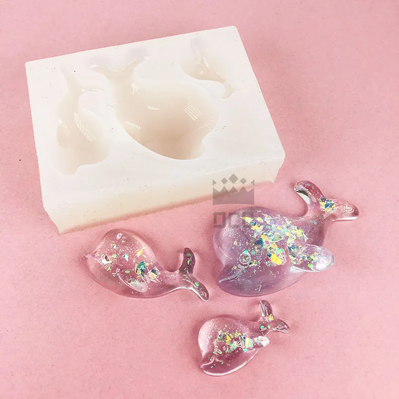 

NEW Transparent Silicone Mould Resin Decorative Craft DIY Dolphin shape Type epoxy resin molds for jewelry