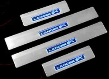 

stainless steel LED Scuff Plate / Door Sill for 2010-2015 Mitsubishi lancer EX car styling