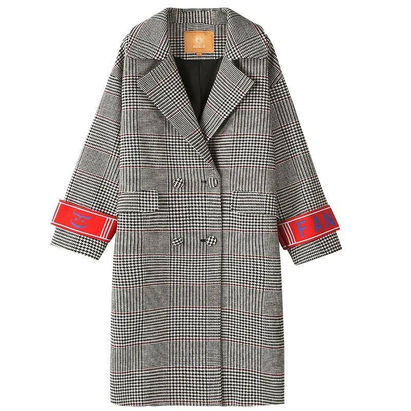 двубортное пальто женское. плащ весенний тренч корея. пальто пинко в клетку женские. женское пальто в клетку стильное. клетчатый шерстяной плащ.