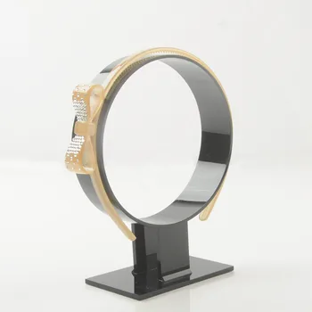 

Free Shipping 2PCS Black Clear Acrylic Headband Holder Hairband Tiara Display Stand holder racks