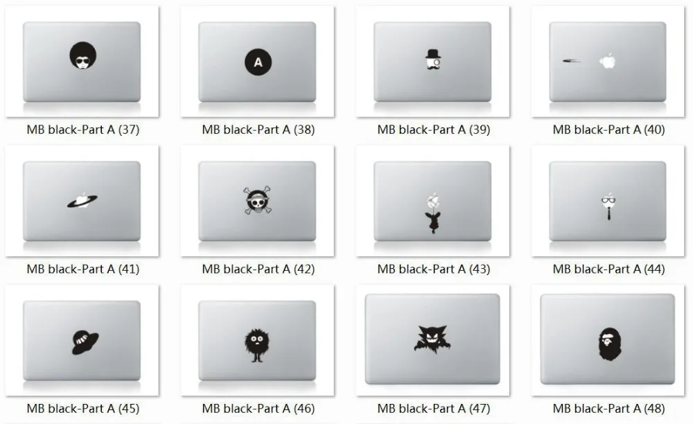 Забавная наклейка для ноутбука, частичная виниловая наклейка, наклейка для ноутбука Apple Macbook Pro Air 13 11 15, мультяшная оболочка для ноутбука Macbook