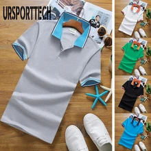 URSPORTTECH мужские s рубашки поло с коротким рукавом рубашки поло мужские летние топ бренды новые модные повседневные Поло для мужчины плюс размер 3XL 4XL