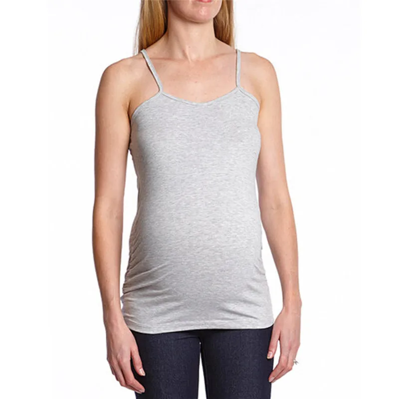 

Maternity Pregnant Bra Basic Tank Tops Camisole Breathable Vest Clothes Slim Body Shape Wirefree with Pad M-XL Hot Sale