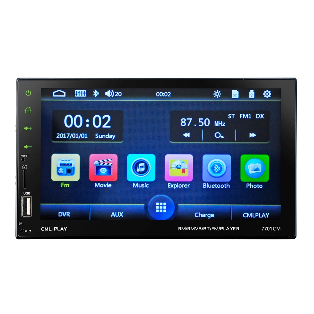 Автомобильное радио 2DIN с сенсорным экраном 7 &quot Bluetooth FM/TF/USB камера заднего вида