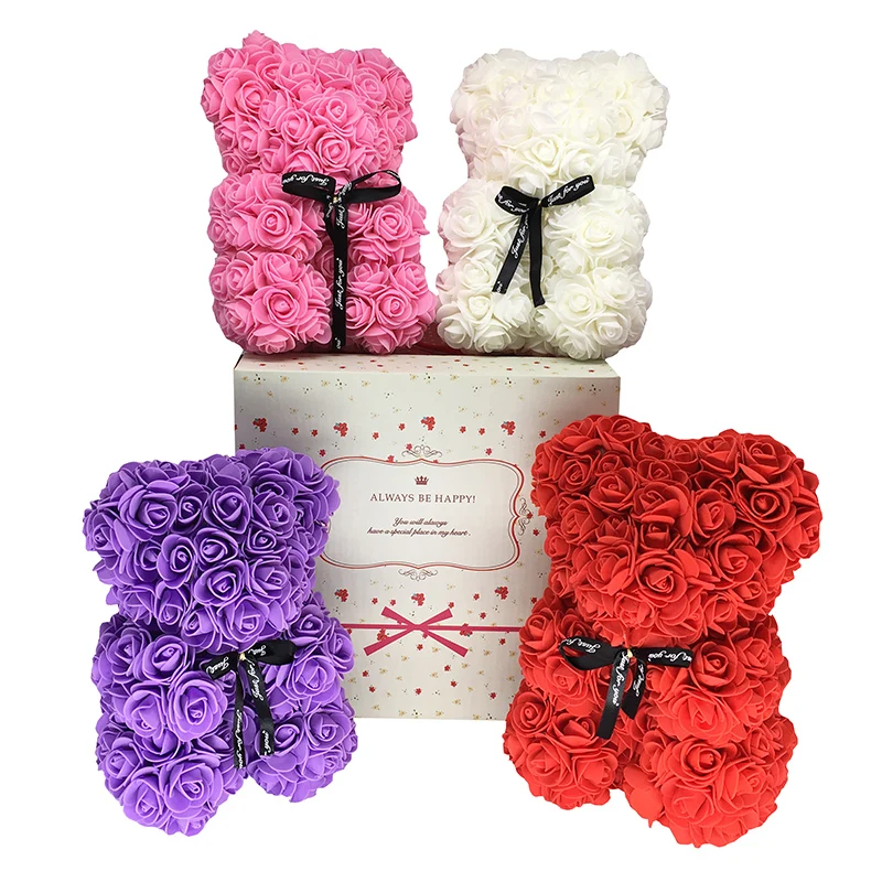 teddy bear rose valentine's day present for girlfriend plush toys gilrs women valentines day gift stuffed animals san valentin