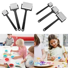 

3Pcs/Set Painting Sponge Roller Brushes Kids Art Drawing Graffiti Tools Plastic Handle DIY Craft Tool School Stationery Set