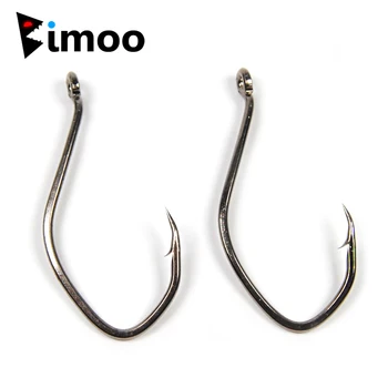 

Bimoo 20Pcs V Shape High Carbon Steel Catfish Hook Barbed Sea Fishing Hooks Size 4/0 6/0 8/0