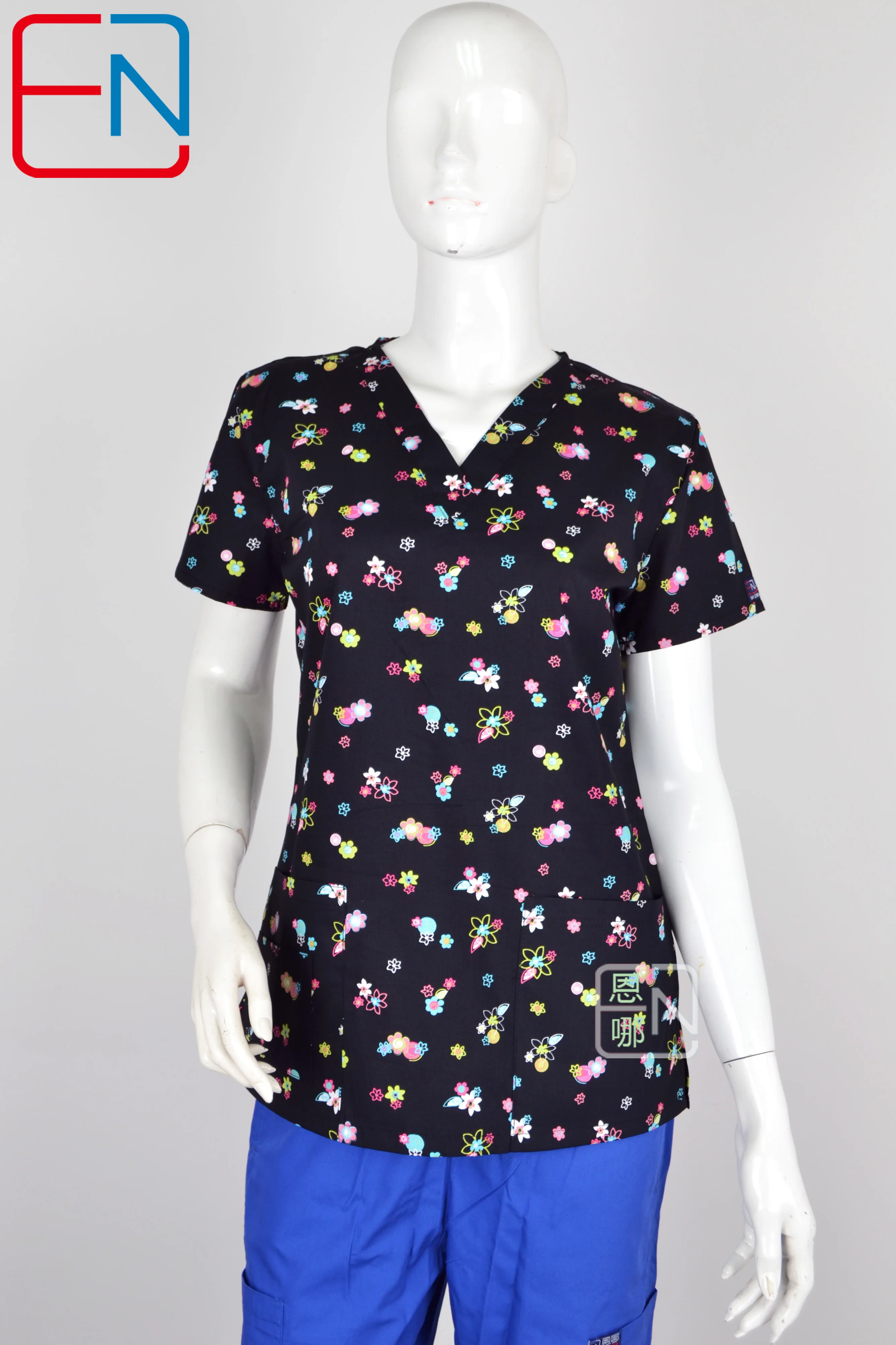 

Hennar medical Scrub Tops in 100% cotton with stretchy material