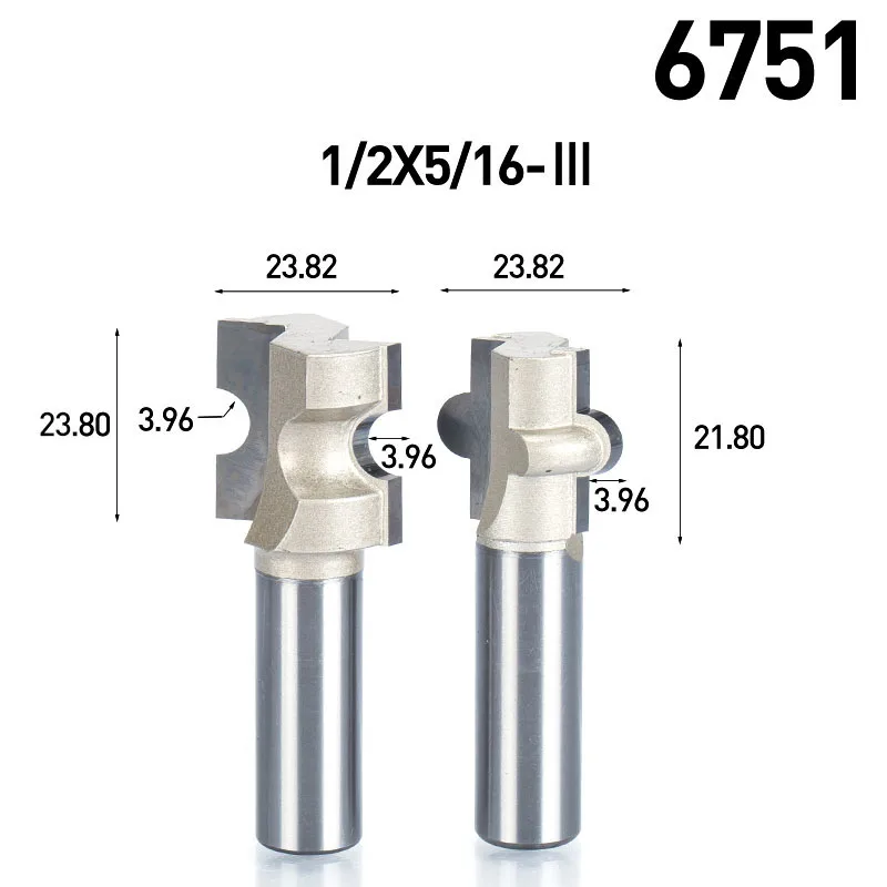 HUHAO 1 шт. 1/" хвостовик фрезы для дерева деревообрабатывающий инструмент полукруглый врезной нож для вышивки пола T-mortis CNC Cutter - Длина режущей кромки: 6751
