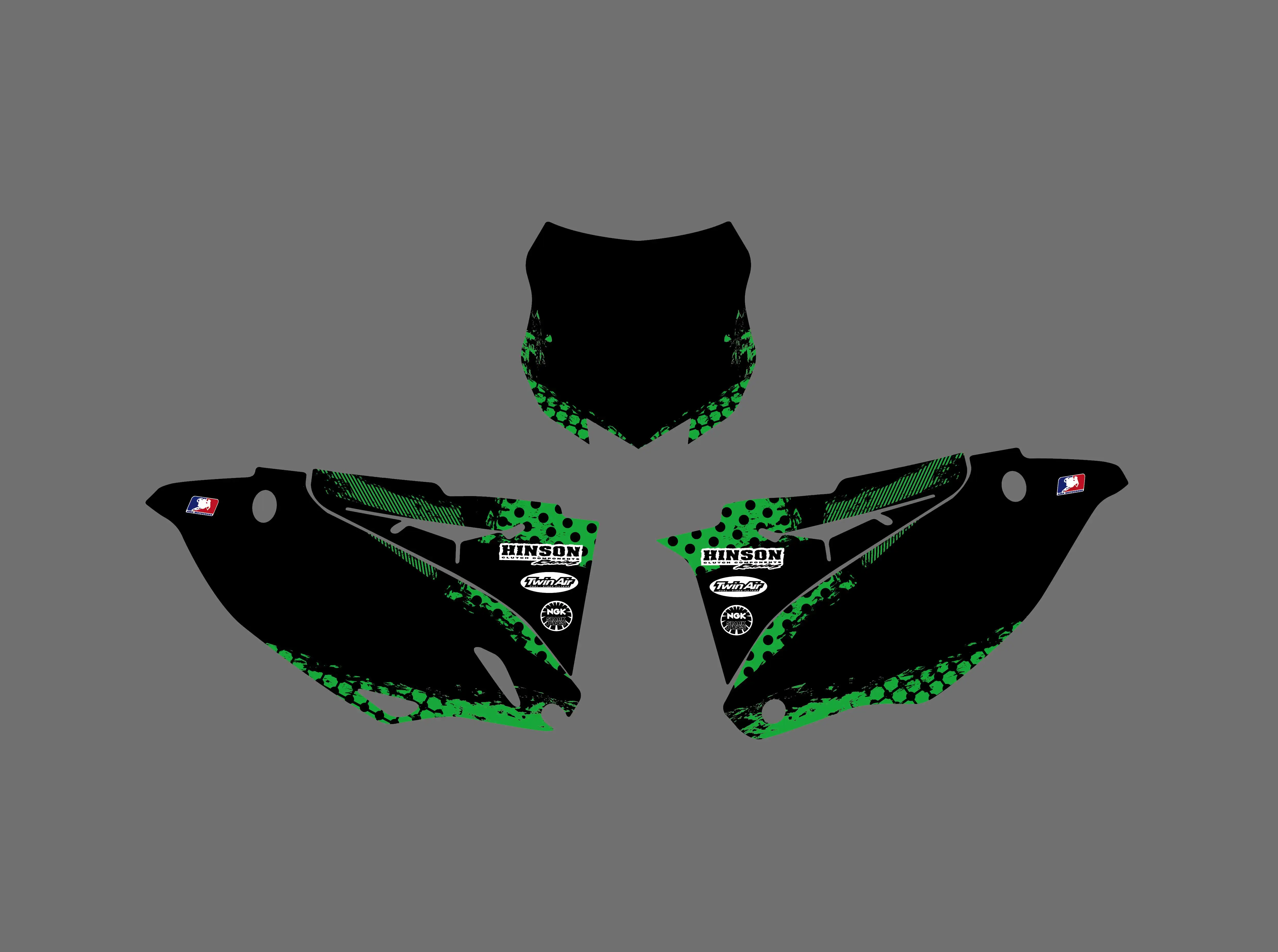 Новый стиль 0460 Power TEAM графика и фоны наклейки Наборы наклеек для Kawasaki KX250F KXF250 2013 2014