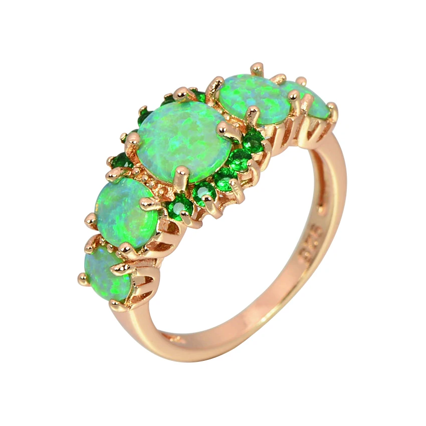 green opal ring