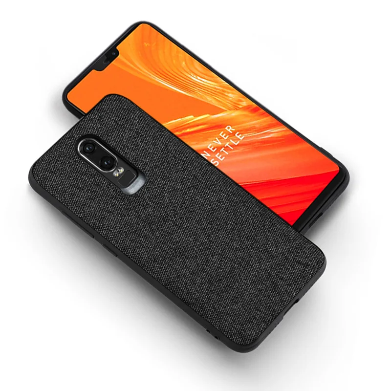 

1+6t Fabric Style Case for Oneplus 6 6t Case Anti-knock Non-slip Back Cover for Oneplus 6 t oneplus6 oneplus6t Fundas Bumper