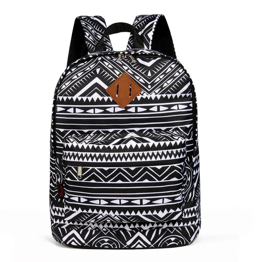 Advocator Classic Vintage Printing Junior School Backpack Retro Generous Simple Basic Student...