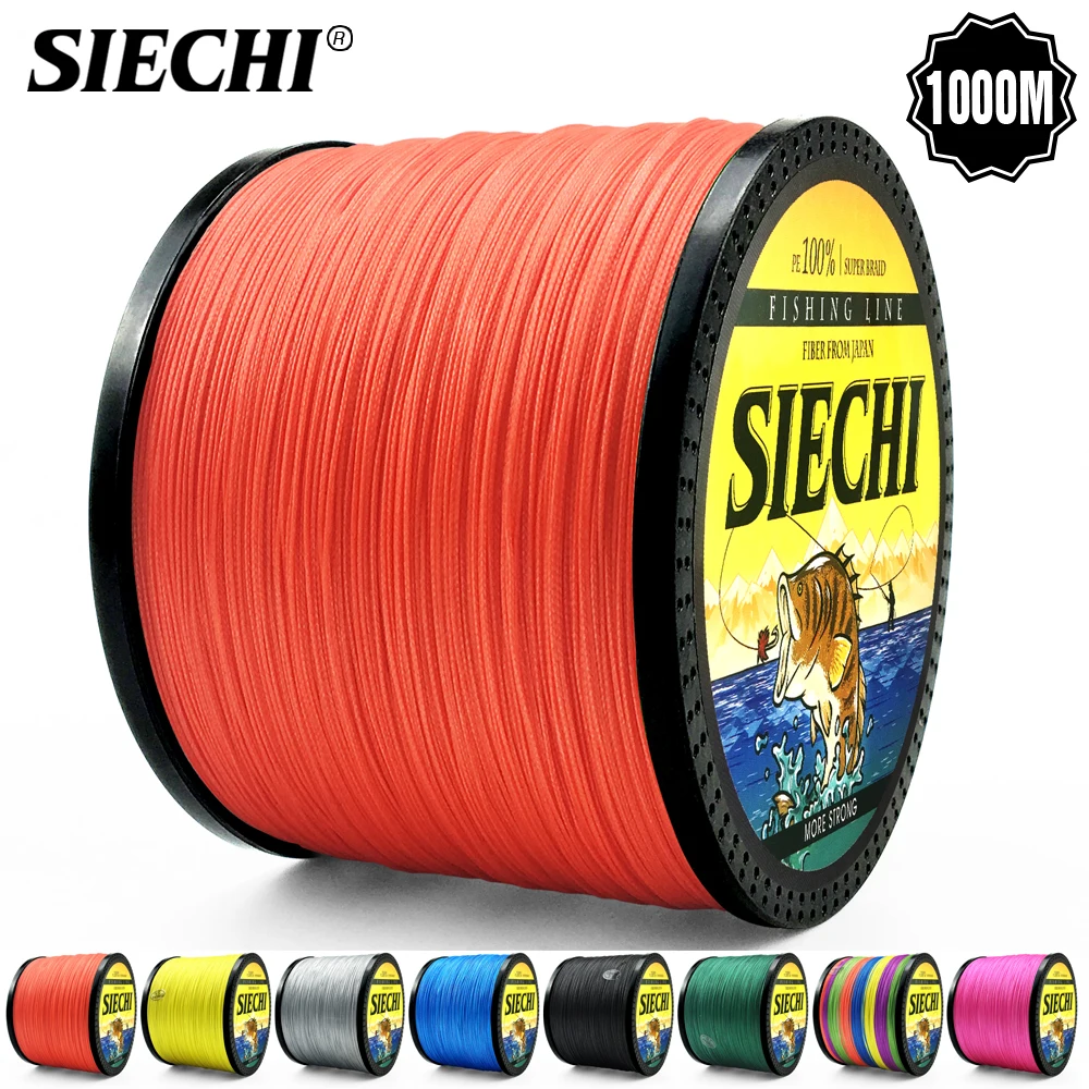 SIECHI 1000 м рыболовная леска 8 нитей для ловли карпа плетеная шнур ПЭ Pesca 9 цветов Peche