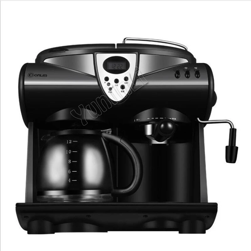 Итальянская/Американская Кофеварка DL KF7001 кофемашина 2 в 1 с насосом и высокой