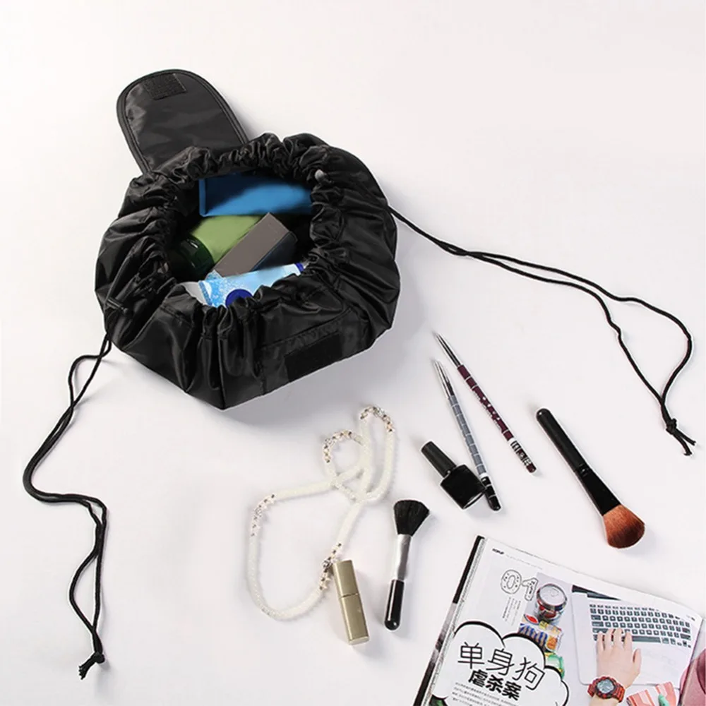 Women Drawstring Cosmetic Bag Fashion Travel Makeup Bag Organizer Make