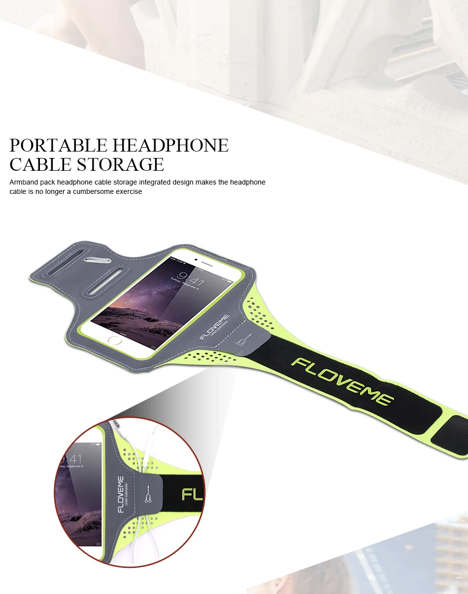 FLOVEME Universal 4.7 5.5 Inch Sport Armband Case For iPhone 6 6S 7 Plus Running Cycling Gym Storage Pouch Waterproof Bag Cases (5)