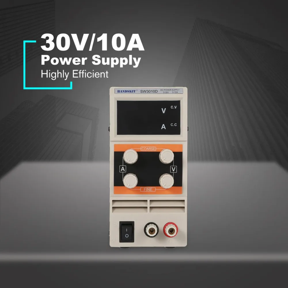 New 30V/10A DC Power Digital Supply Current Voltage Adjustable Switch Stabilized Volt Electric Maintenance Phone Repairing