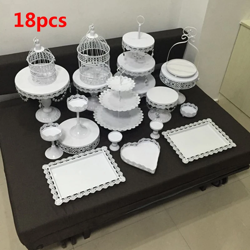18 inch round silver wedding cake stand
