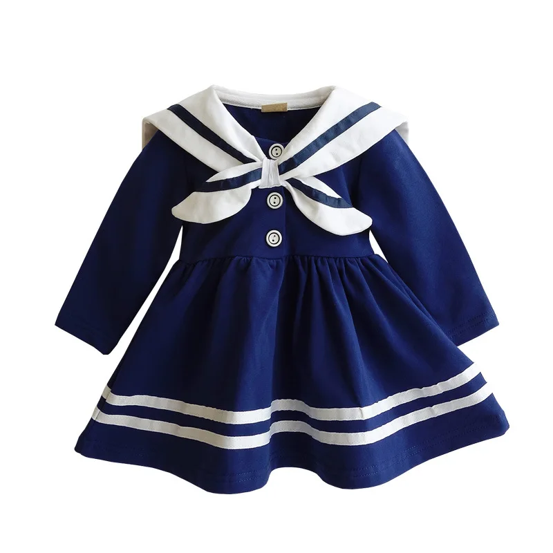 Г. Платье для маленьких девочек; модная одежда для малышей в морском стиле; вечерние платья принцессы для новорожденных; Одежда для девочек в морском стиле; DQ423