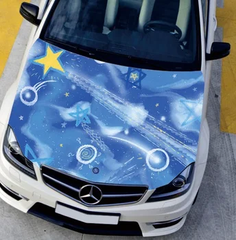 

Customizable DIY Cartoon Engine Cover Decals Car Hood Engine Cover Sticker Waterproof Sunscreen Sticker Paint Protection Film