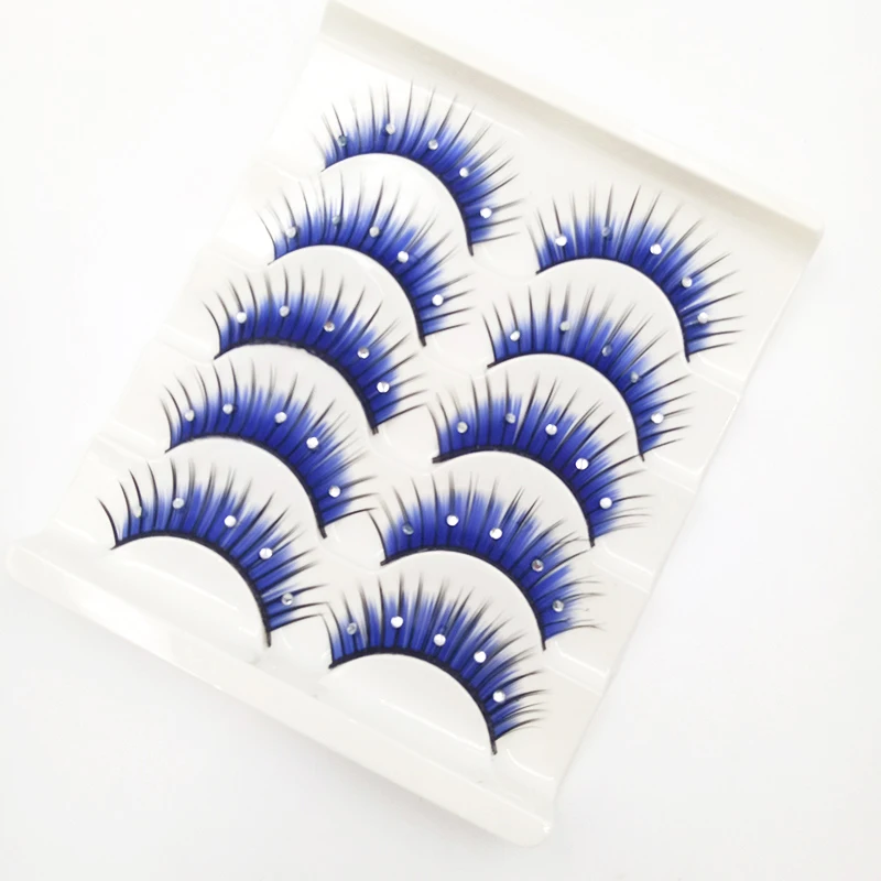 

5 Pairs 3D Rhinestone False Eyelashes Festivals Party Dress Up False Eyelashes Eyes Makeup Tools