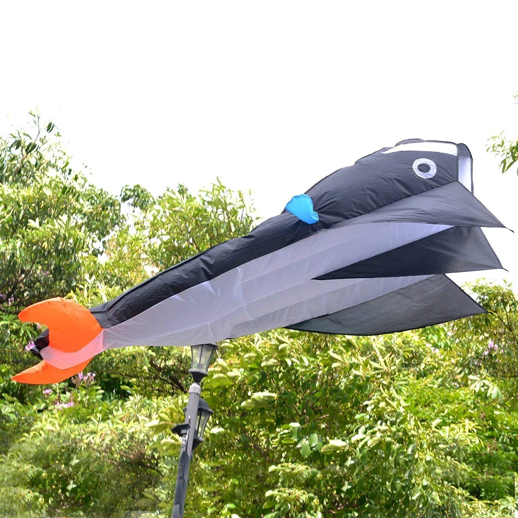 85inch Large Blue Dolphin Frameless Soft Parafoil Kite For Kids & Adults Beach Park Garden Playground Outdoor Play