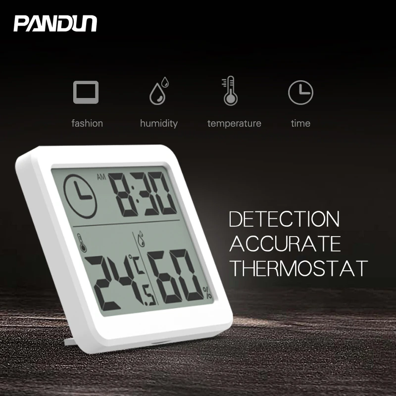 PANDUN Optimized Ultra-thin Simple Digital LCD Hygrometer Thermometer Electronic Energy-saving Temperature And Hu