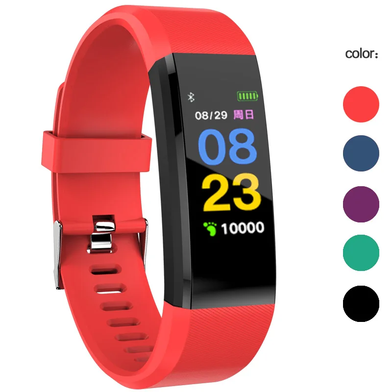 

IOS Android 115plus smart bracelet men and women fitness heart rate monitor blood pressure pedometer sports smart watch