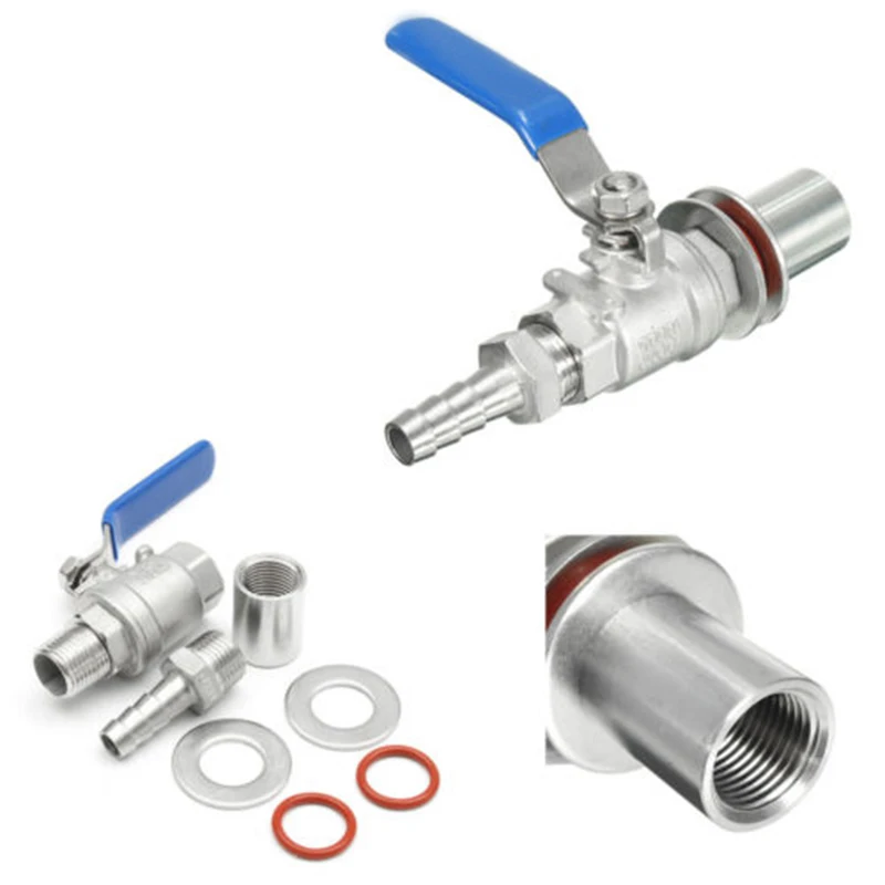 Parts Beer barrel valve Ball Valve Kit For Beer Kettle Pot Accessories Replacement Stainless Steel High quality