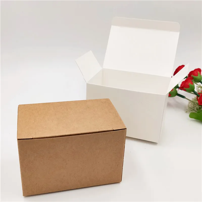 100 шт крафт-бумага DIY Ручная упаковка подарочные коробки бумажные картонные пакеты для мыла ручной работы 9*6*6 см