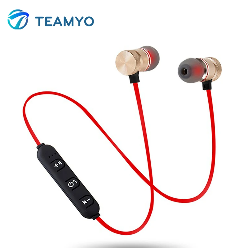 Teamyo Bluetooth Беспроводные наушники с микрофоном магнитные спортивные басы