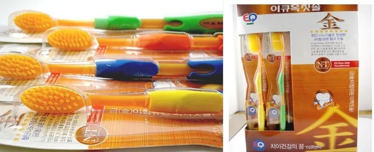 Rápida do Navio Escova de Dentes Cuidado da Pessoa Forma Pacote Varejo Pces Saudável Protable Nano Bambu Anion Carvão Vegetal Saúde Dupla Adulto 4 5 Beleza e saúde