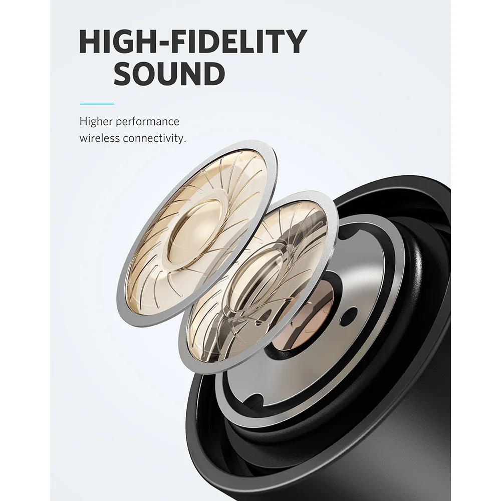 Тонкие беспроводные наушники Anker SoundBuds легкие Bluetooth 5 0 водонепроницаемые