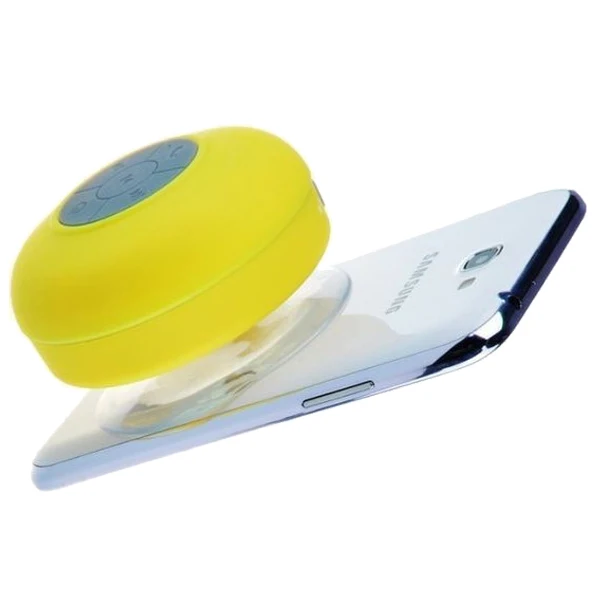 2x мини hifi Водонепроницаемый Беспроводной bluetooth громкой связи микрофона Sucker Динамик душ автомобиль, желтый