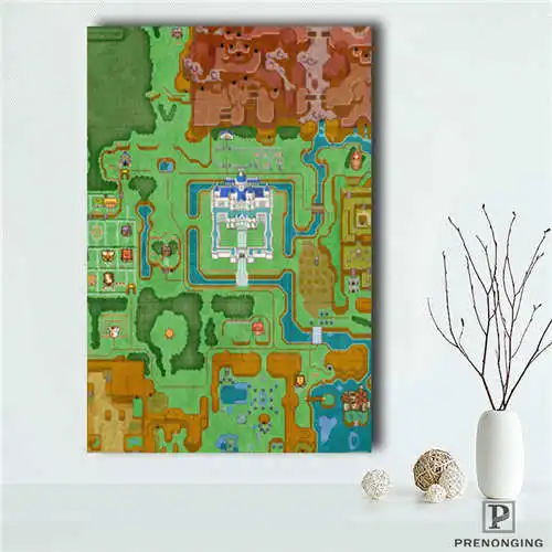 

Custom The Legend of Zelda Map (1) Poster Print Cloth Fabric Wall Poster Print Silk Fabric Room Decor Poster#181018-03-52