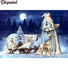 Dispaint полный квадратный/круглый дрель 5D DIY Алмазная картина "Санта Клаус" вышивка крестиком 3D домашний декор A11477