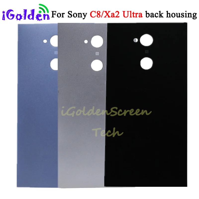 

For Sony Xperia XA2 Ultra C8 back housing battery cover case Replacement H4233 H4213 H3213 For SONY XA2 Ultra Rear housing