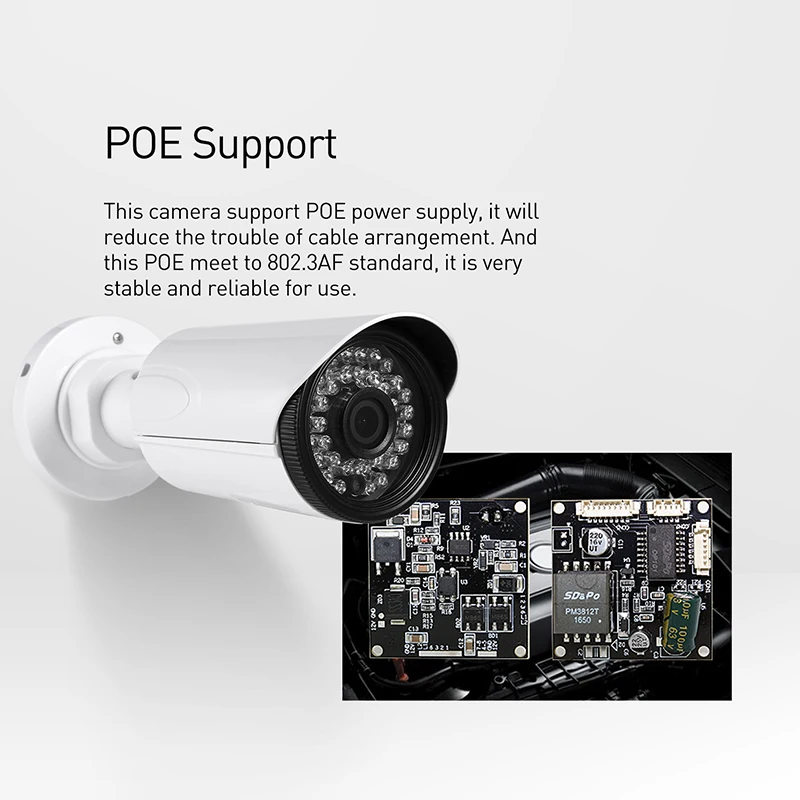 POE водонепроницаемый 1080P IR светодиодный Bullet Camera 2.0MP наружная металлическая CCTV ONVIF