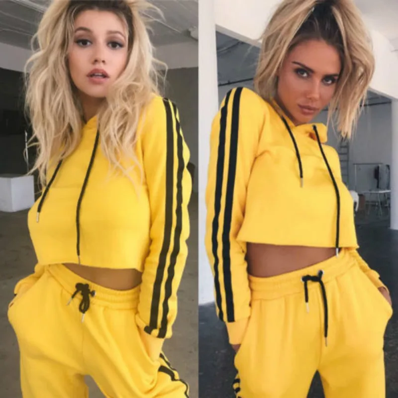 

NEW 2Pcs Women Hoodies Sportswear Tops & Pants Tracksuit Sweatshirt Sweat Suits Set