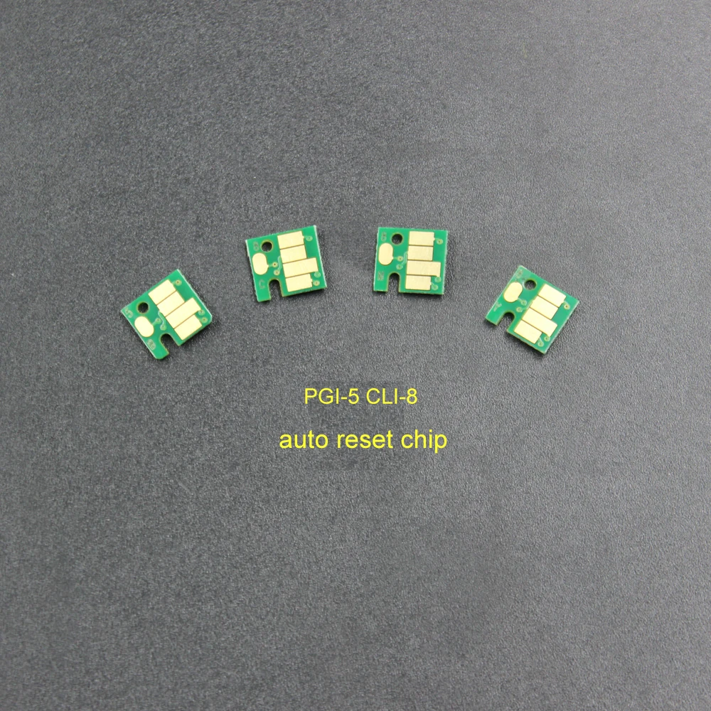 

UP 4PCS PGI 5 BK CLI 8 C/M/Y auto reset chips for Canon IP4200 IP3300 IP3500 MP530 MP510 MP520 MX700 PGI5 CLI8 ARC chip