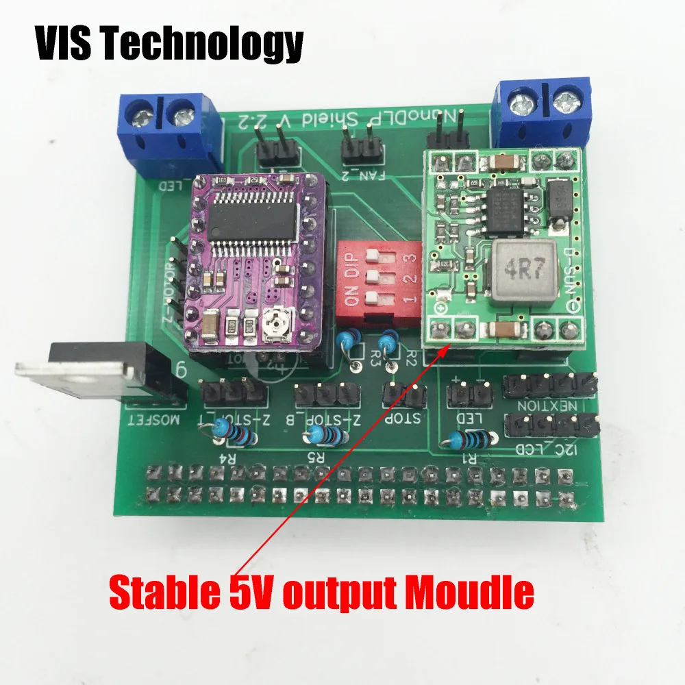 1 компл. Хорошо пайки Nanodlp щит V2.2 доска с A4988 или DRV8825 для SLA нано принтер Thingiverse TOS